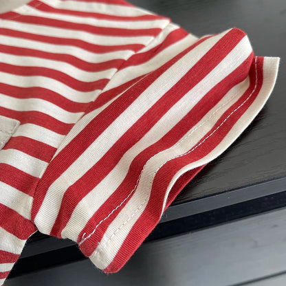 Cotton Striped T-Shirt and Shorts Set for Kids