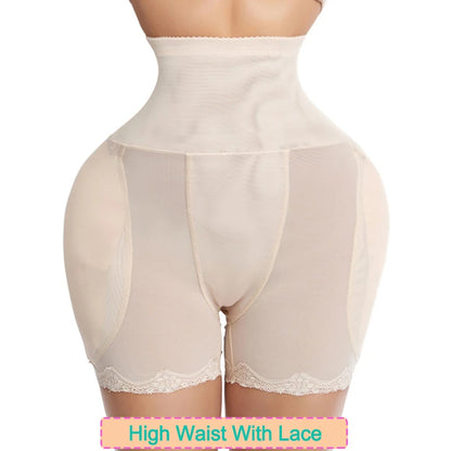 Women Seamless Butt Lifter Panties with Big Hip Pads
