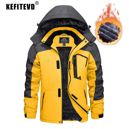 Men's Waterproof Fleece Ski Jacket Parka