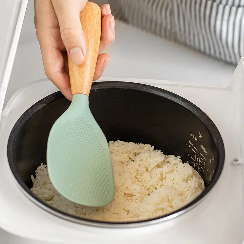 Silicone Non-stick Cooking Spoon Durable Kitchen Gadget