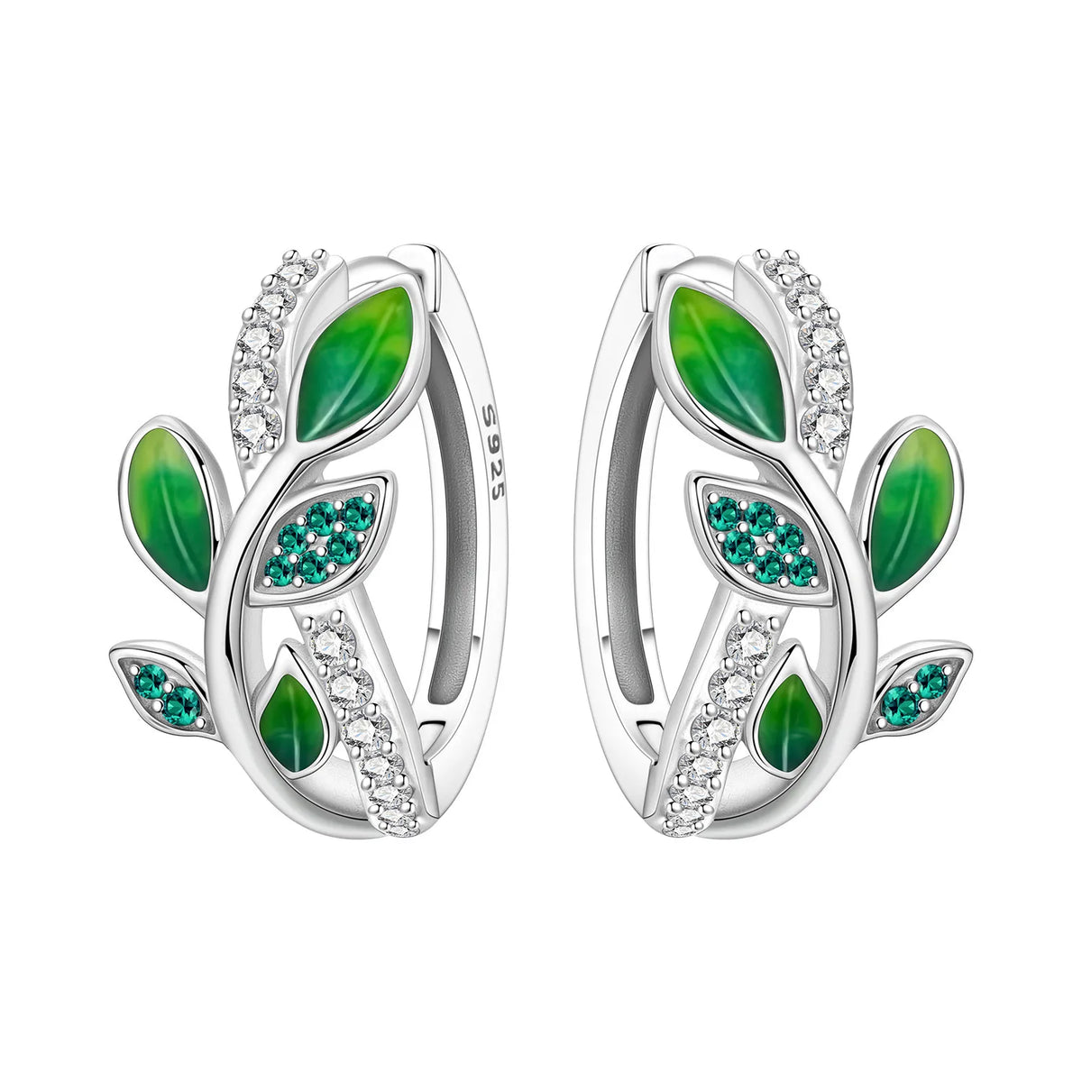 S925 Sterling Silver Iris Flower Hoop Earrings for Women