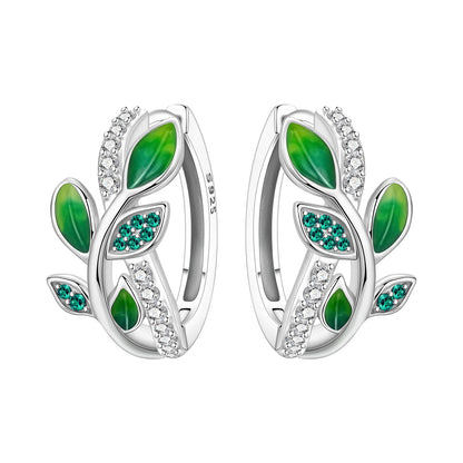 S925 Sterling Silver Iris Flower Hoop Earrings for Women