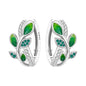 S925 Sterling Silver Iris Flower Hoop Earrings for Women