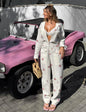 Corset Cami Two Piece Set with Pleated Wide Leg Pants