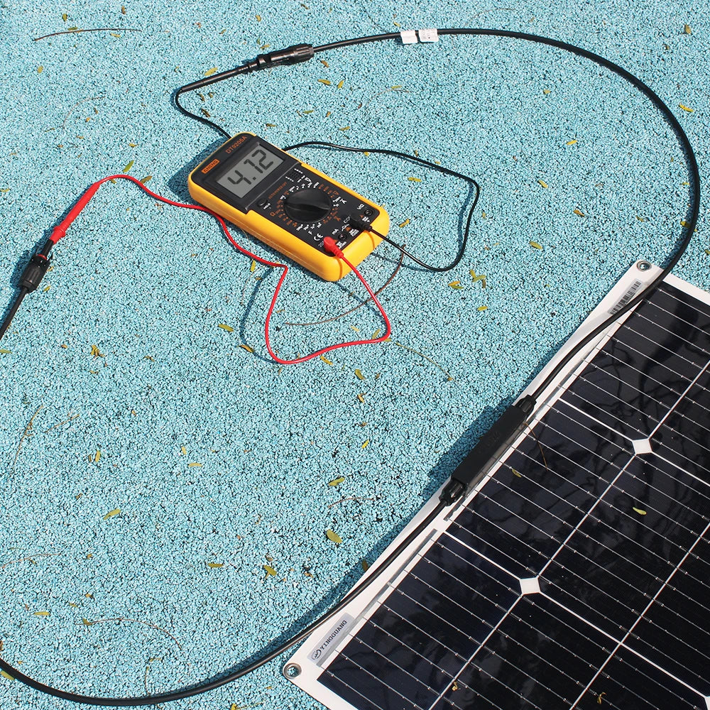 ASUNERGE 12V Flexible Monocrystalline Solar Panel 100W