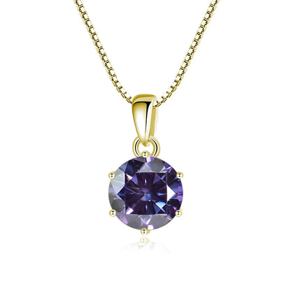 Moissanite Pendant Necklace 925 Sterling Silver Women