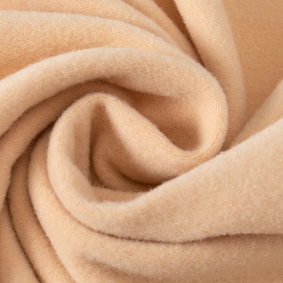 Women's Solid Color Round Neck Warm Suit