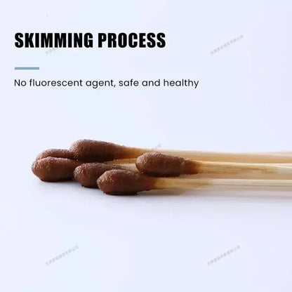100 Pcs Baby Cotton Swabs with Wooden Sticks