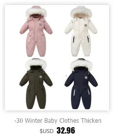 Winter Down Jacket for Boys and Girls Thicken Snowsuit