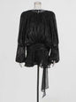 TWOTWINSTYLE V Neck Long Sleeve Mini Dress for Women
