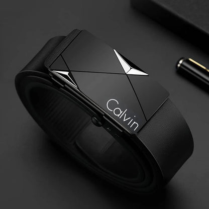 Men's PU Leather Automatic Buckle Belt