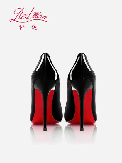 Black Patent Leather Pointed Toe High Heels