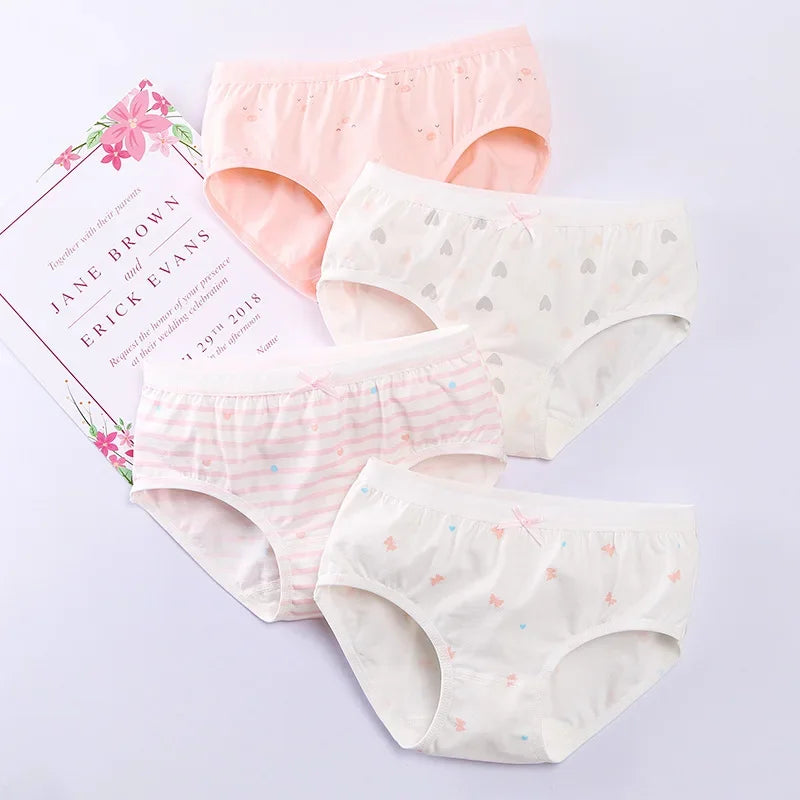 Girls Cotton Triangle Shorts Underwear 7-13 Years