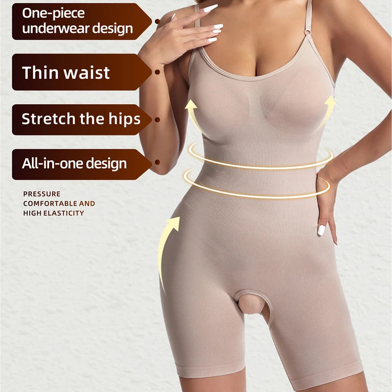 Women Seamless Compression Bodysuit Shapewear