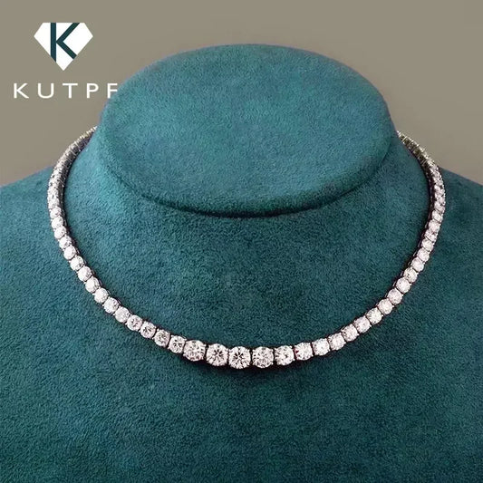 Moissanite Diamond Tennis Necklace S925 Silver Choker