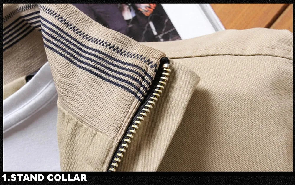 Men's Thickened Fleece Aviator Jacket in Solid Color