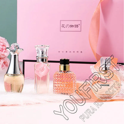 4Pcs Floral Scent Perfume Set for Women 100ml