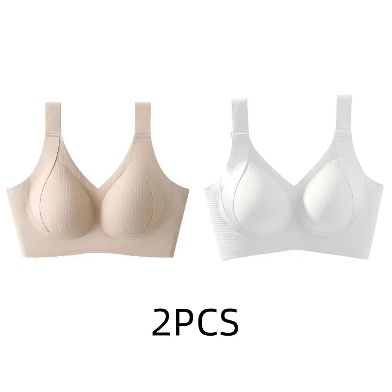 Women's Seamless Wire-Free Bra, Thin Style, Large Size