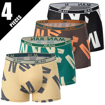 Men's Printed Boxer Shorts Comfortable Plus Size