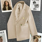 Women Double-Breasted Blazer Casual Suit Jacket