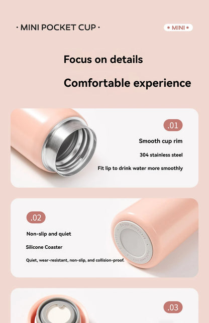 Mini Insulated Stainless Steel Vacuum Flasks 200ML 300ML