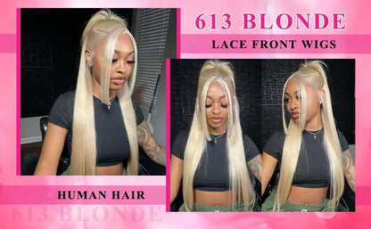 250% Density Honey Blonde Lace Front Wig 13x6 Human Hair