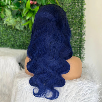 Dark Blue 13x4 Lace Front Wig Human Hair Body Wave