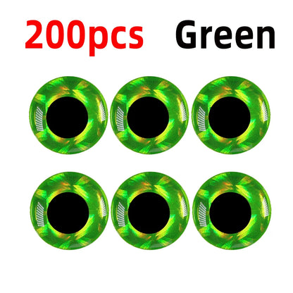 200pcs 3D Holographic Fish Eyes for Saltwater Fishing
