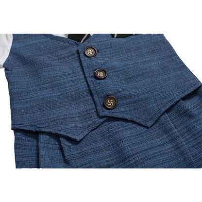 Newborn Striped Romper Overalls for Baby Boys