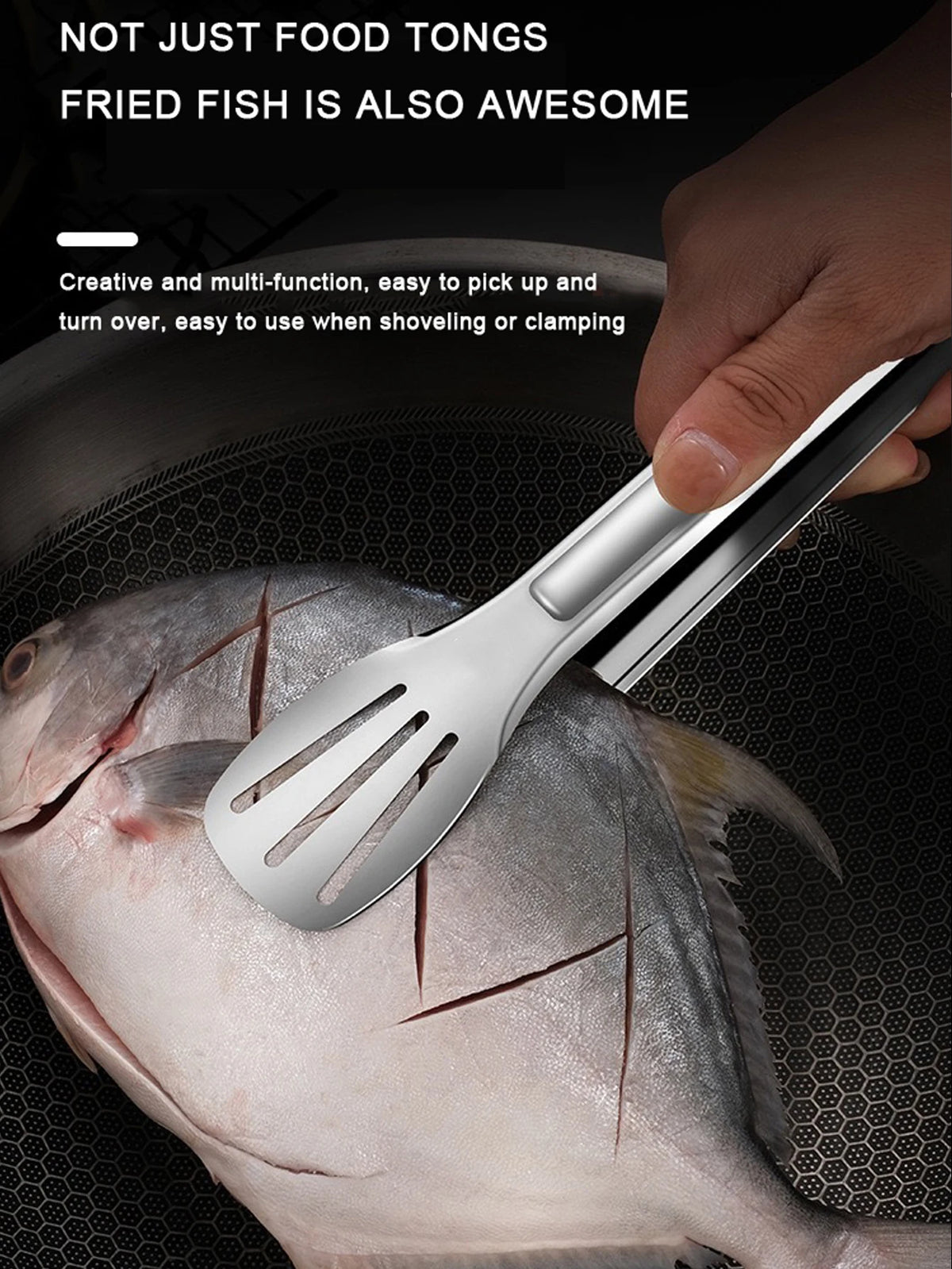 Stainless Steel BBQ Tongs for Cooking and Serving