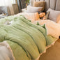 Wool Throw Blanket Double Sided Queen Size Winter Use