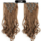 22 Inch Curly Wavy Clip In Hair Extensions Synthetic
