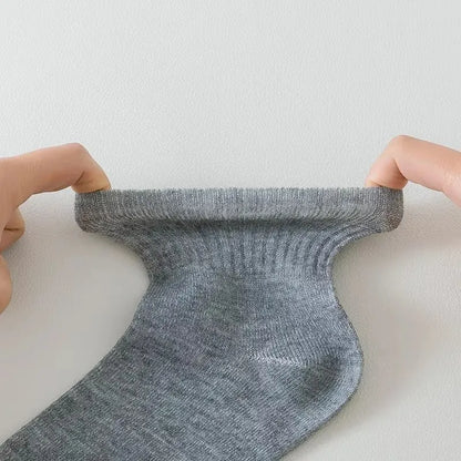 Men's Solid Color Mid-Calf Socks 10 Pairs All Seasons