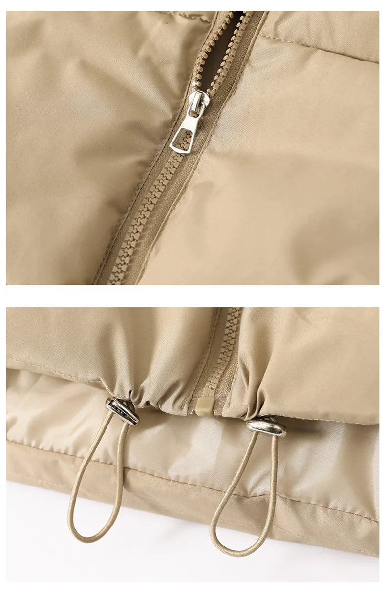 Winter Short Down Vest Women Zipper Jacket Casual
