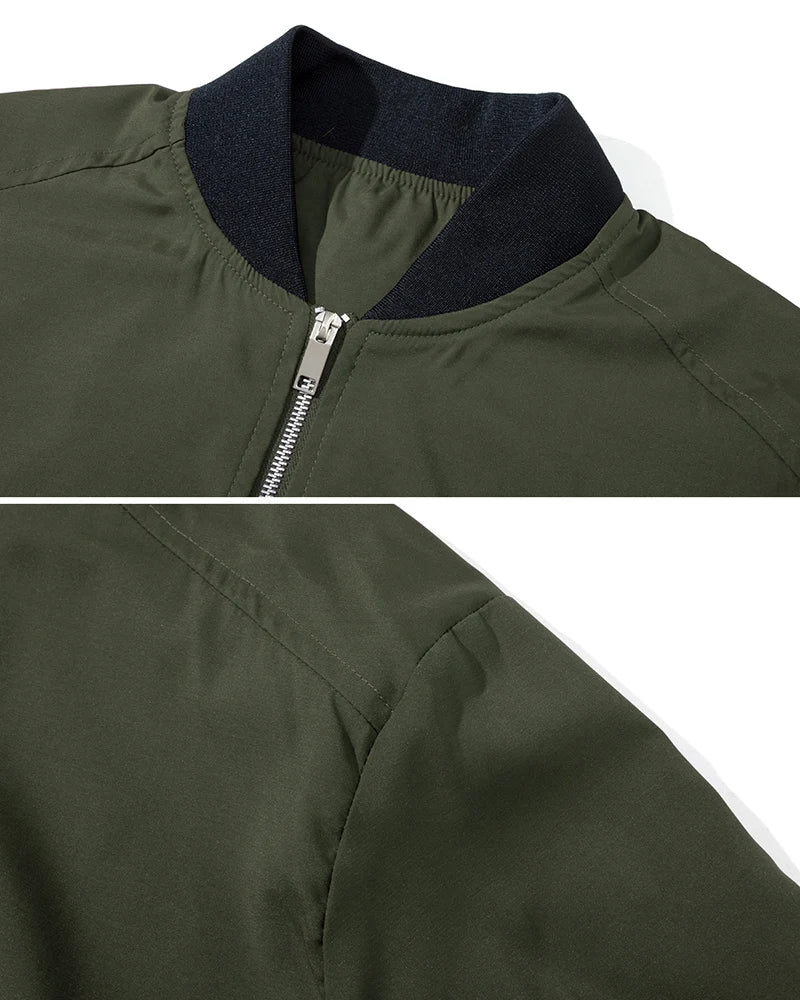 Men's Lightweight Casual Bomber Jacket Polyester