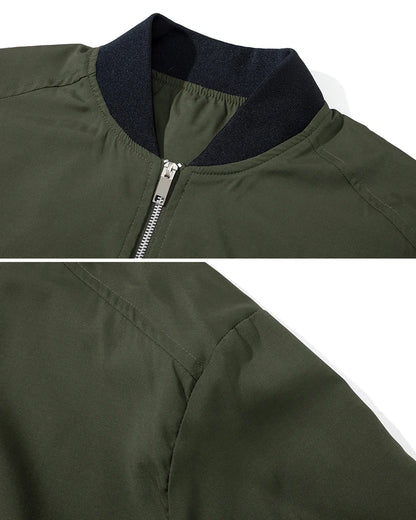 Men's Lightweight Casual Bomber Jacket Polyester