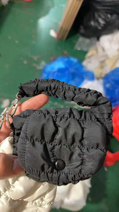 Black Nylon Mini Cloud Waist Pack with Coin Purse