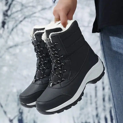Women’s Waterproof Ankle Snow Boots with Fur Lining