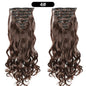 22 Inch Curly Wavy Clip In Hair Extensions Synthetic