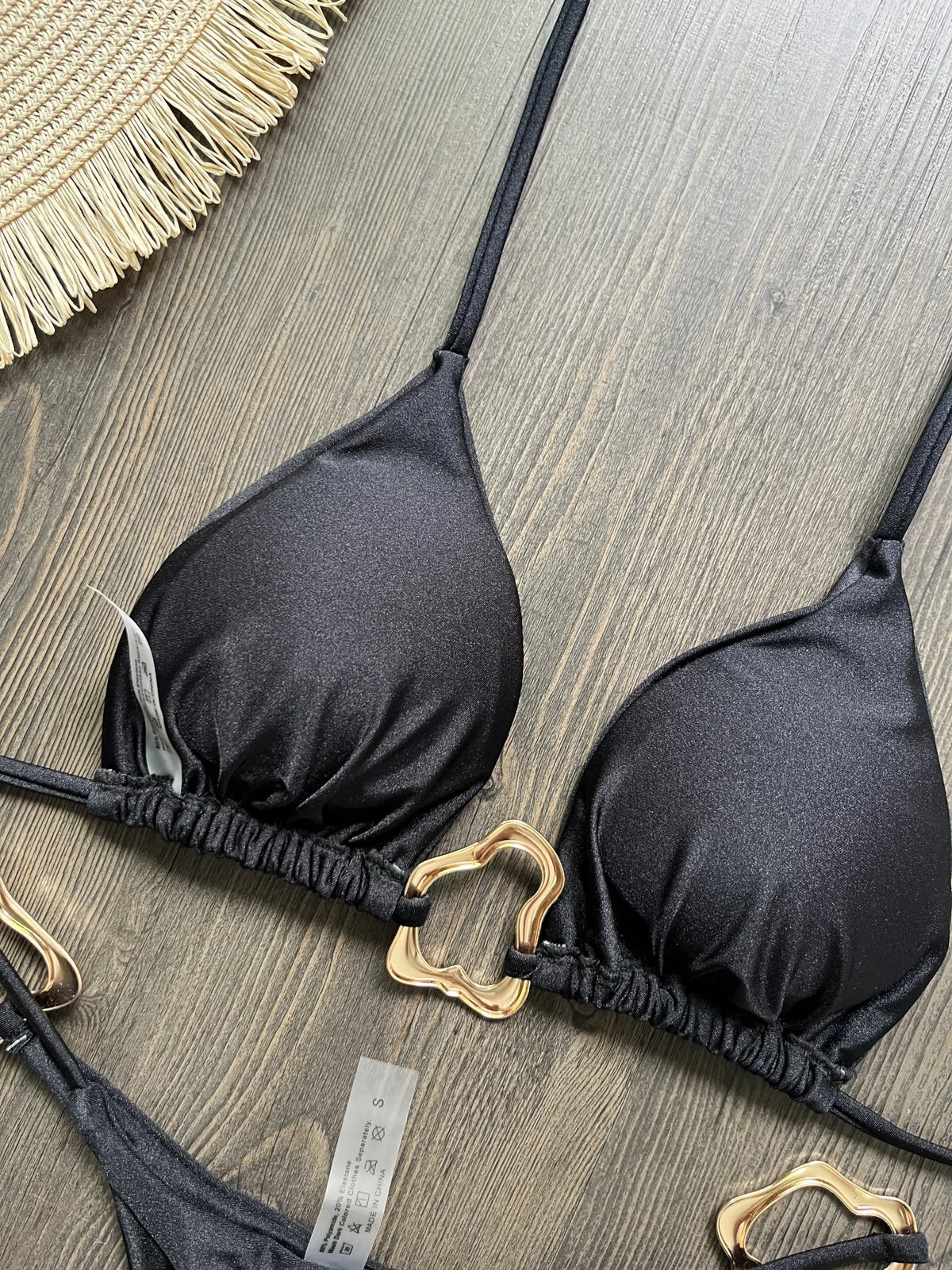 Halter Neck Micro Bikini Set Women Solid Swimwear