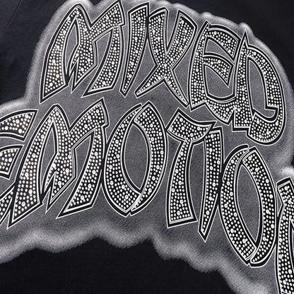 Mixed Emotion Cotton T-Shirt for Couples with Angel Print
