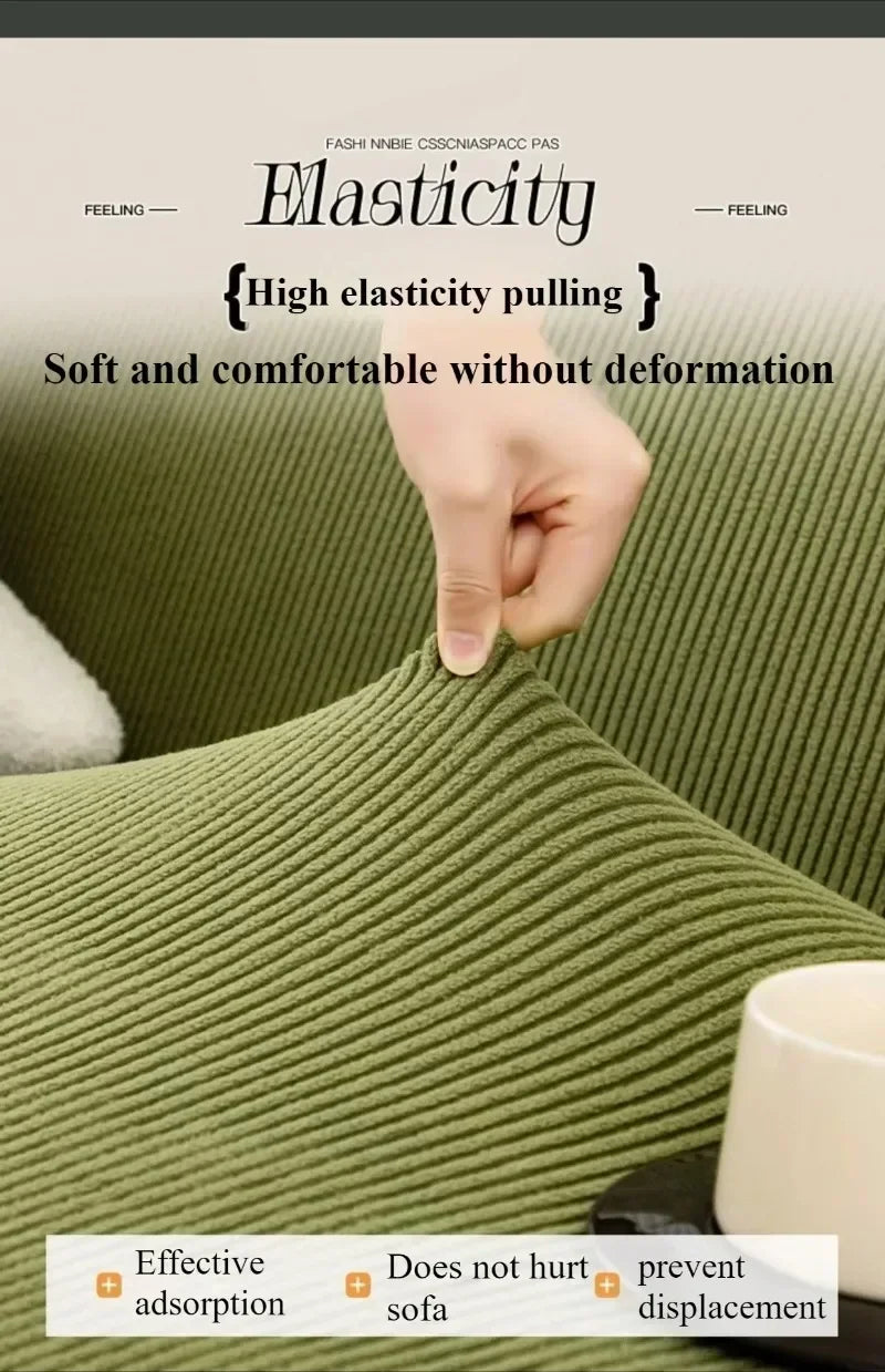 Thick Soft Corduroy Non-Slip Sofa Cover Universal Fit