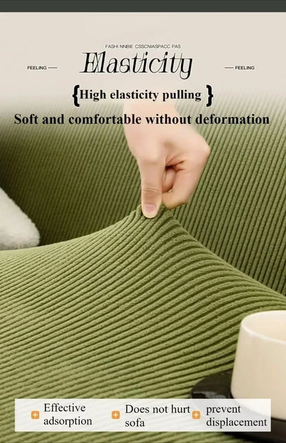 Thick Soft Corduroy Non-Slip Sofa Cover Universal Fit