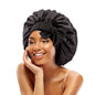 Satin Solid Sleeping Hat with Stretchy Tie Band