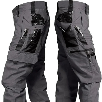 Men's Cargo Trousers Waterproof Multi-Pocket Pants