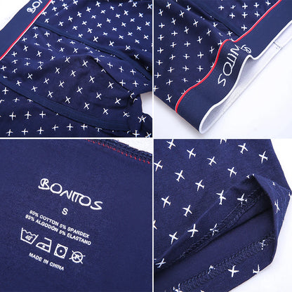 4pcs Cotton Boxer Shorts for Men Soft Underwear Set