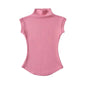 Women Summer Turtleneck Sleeveless Slim Fit Top