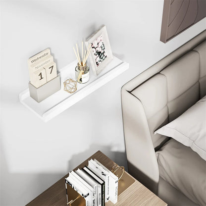 Wooden Floating Shelves Set of 2 Wall Mounted