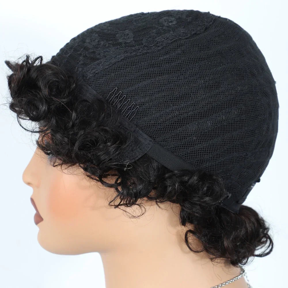 Brazilian Afro Puff Pixie Bob Wig 99J Natural Brown