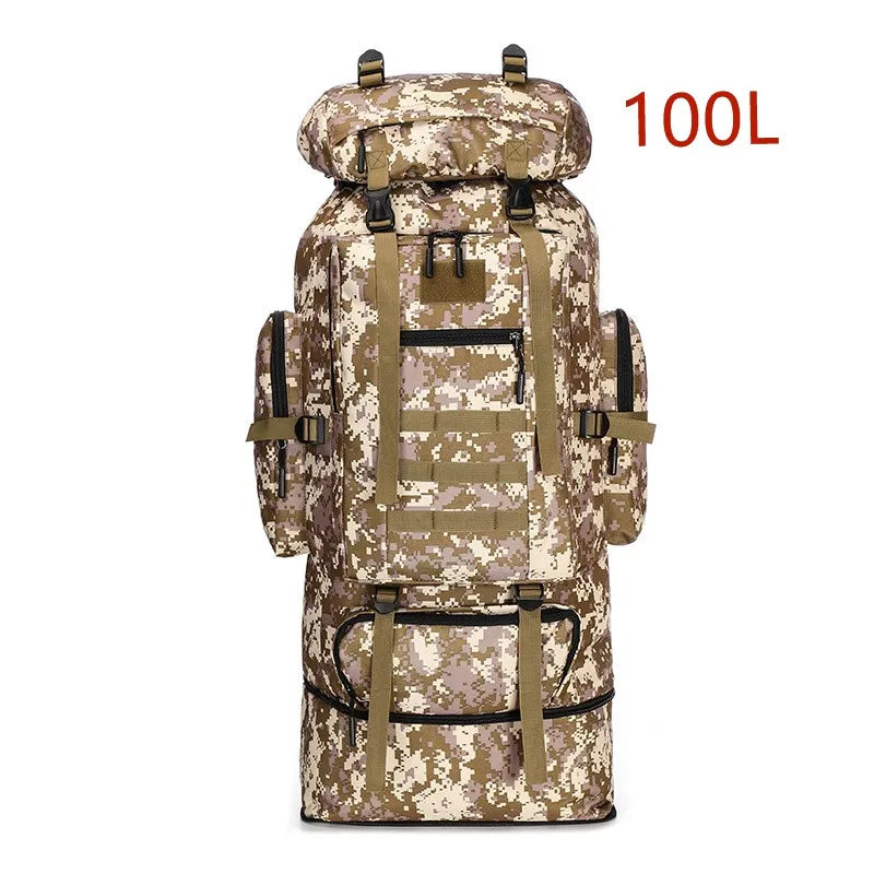 80L Tactical Mountaineering Backpack for Hiking Camping
